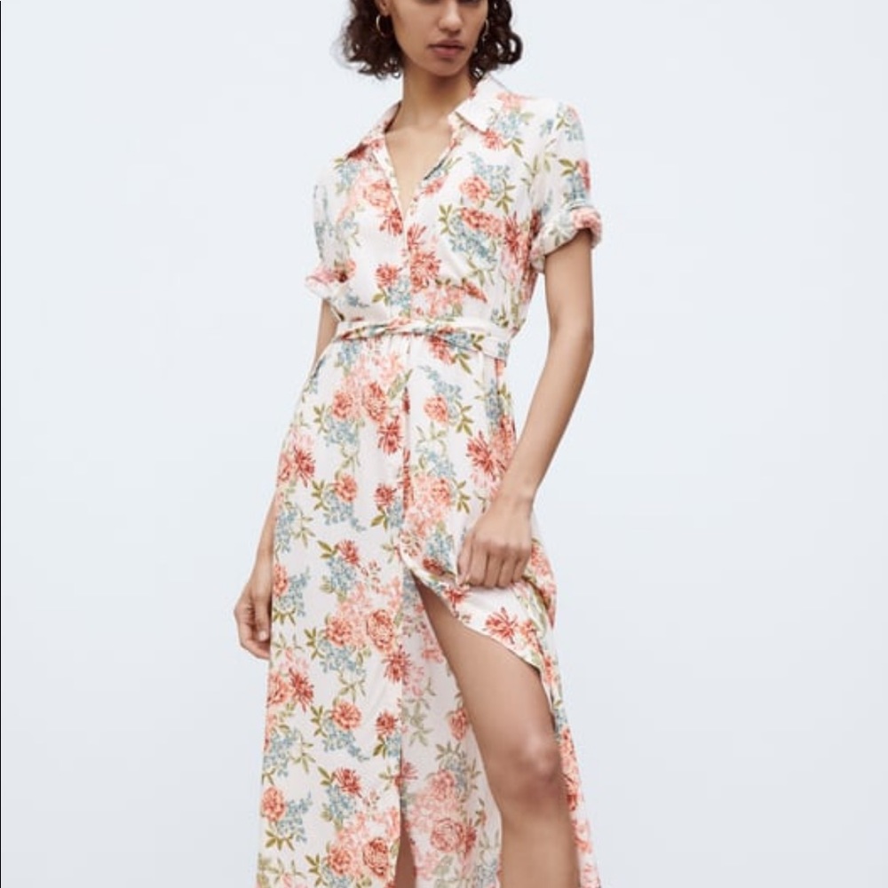 Zara Floral Midi Dress